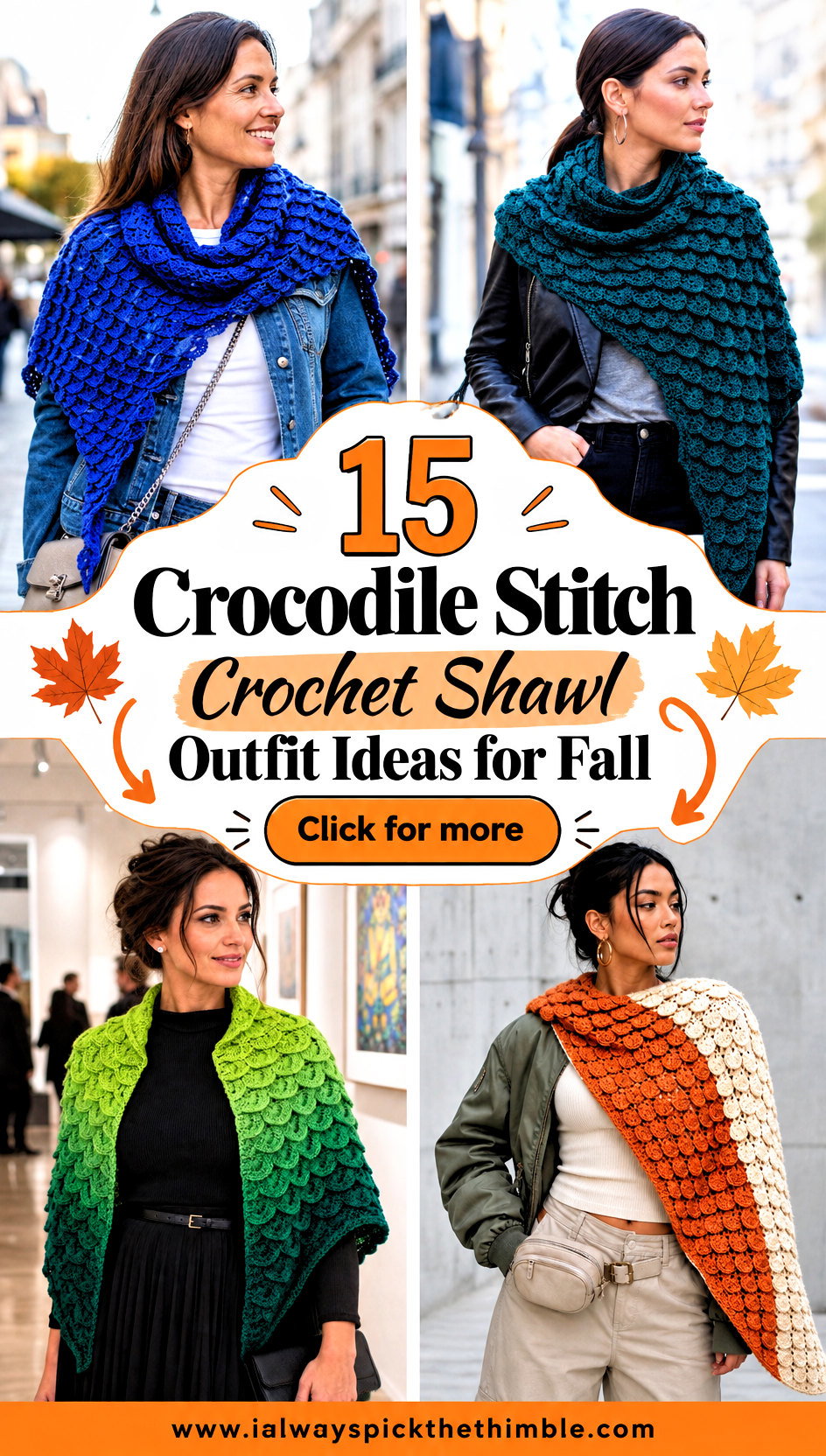 15 Crocodile Stitch Crochet Shawl Outfit Ideas for Fall - 15 Crocodile Stitch Crochet Shawl Outfit Ideas for Fall