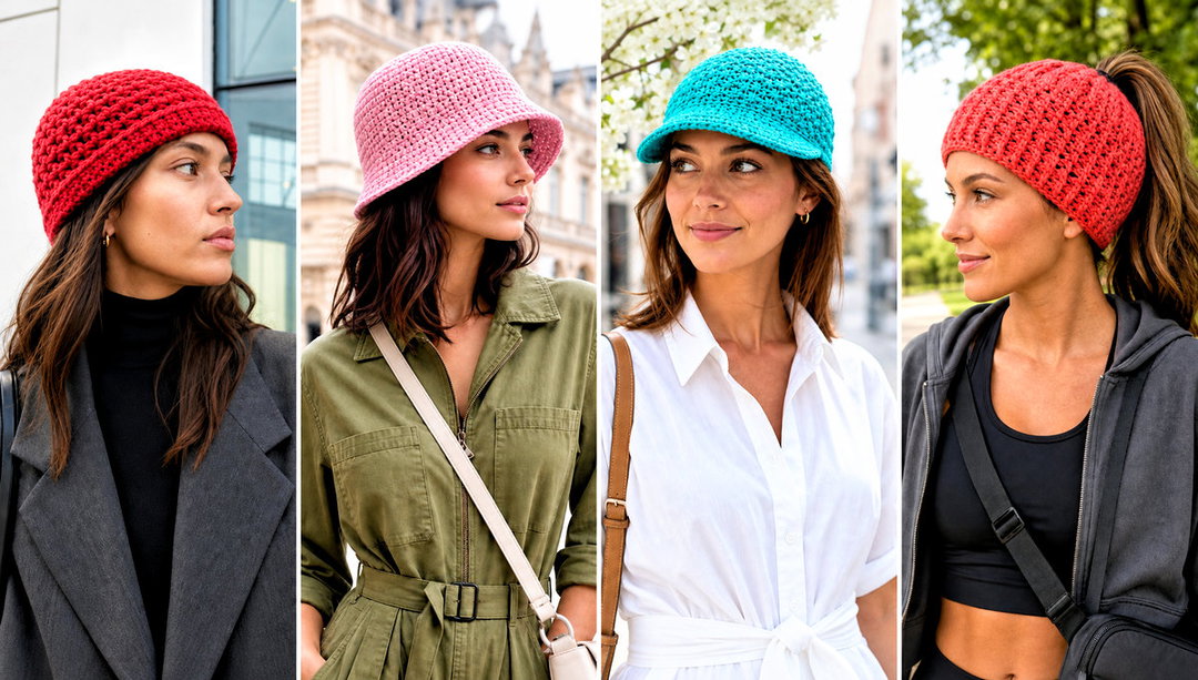 15 Crossed Half Double Crochet Hat Outfit Ideas for Winter