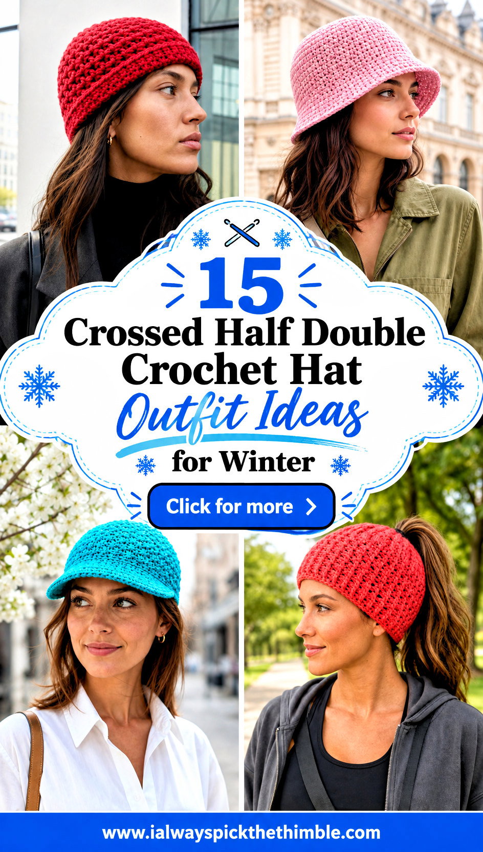15 Crossed Half Double Crochet Hat Outfit Ideas for Winter - 15 Crossed Half Double Crochet Hat Outfit Ideas for Winter