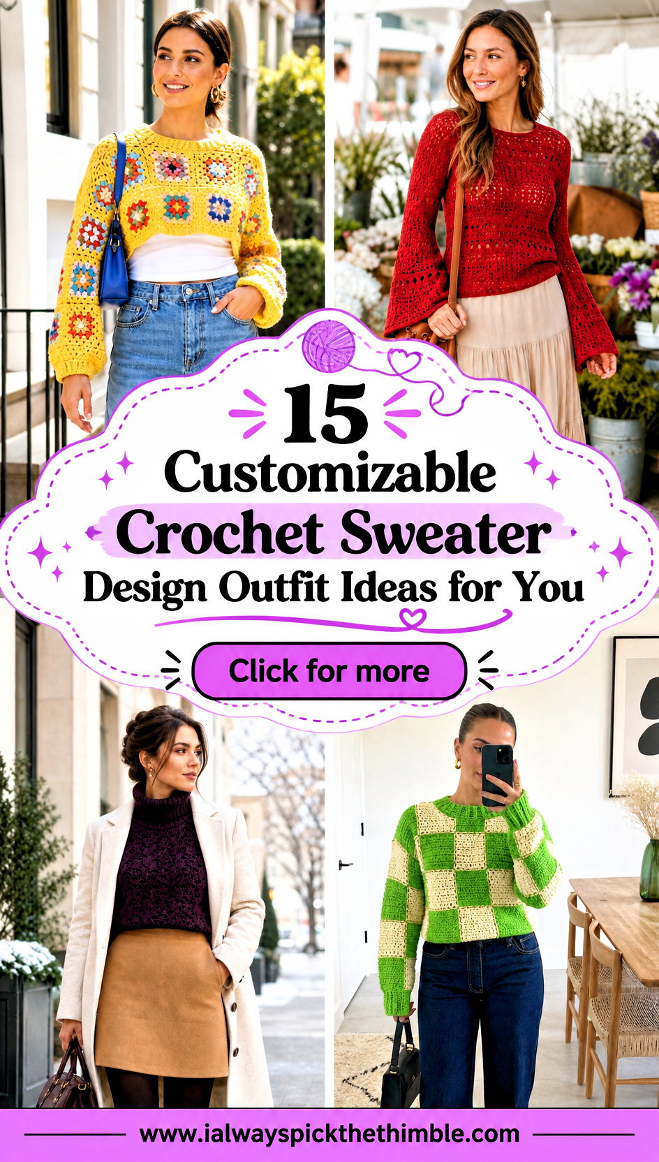 15 Customizable Crochet Sweater Design Outfit Ideas for You - 15 Customizable Crochet Sweater Design Outfit Ideas for You