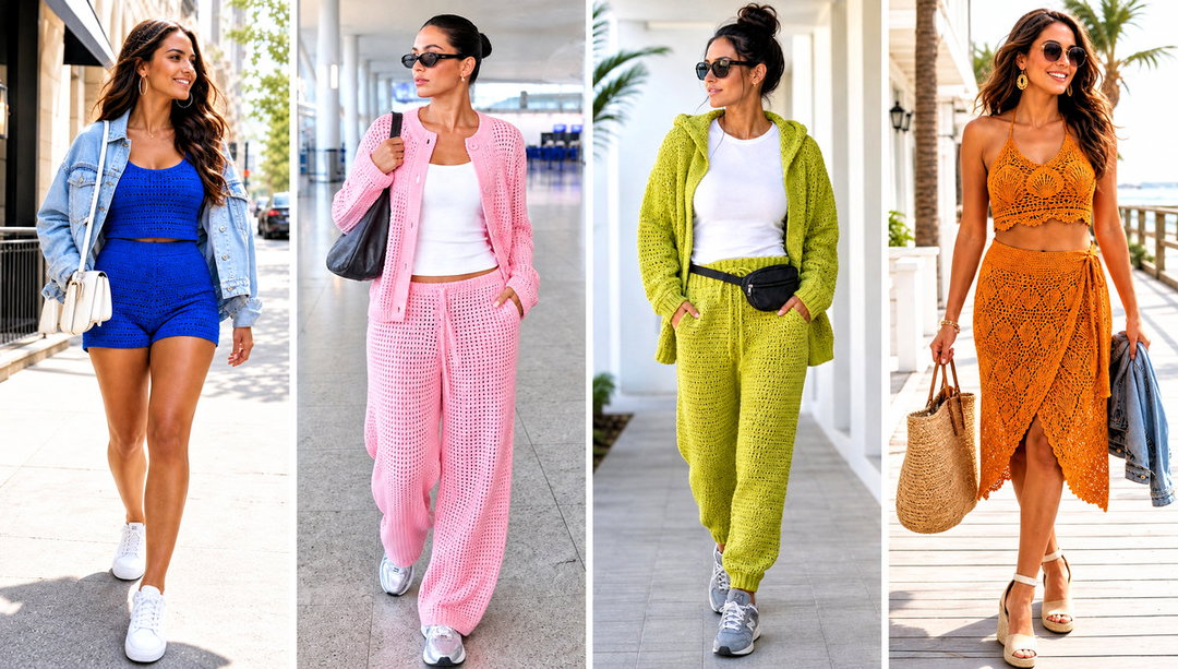 15 Cute Crochet Two Piece Outfit Ideas for Summer Trips