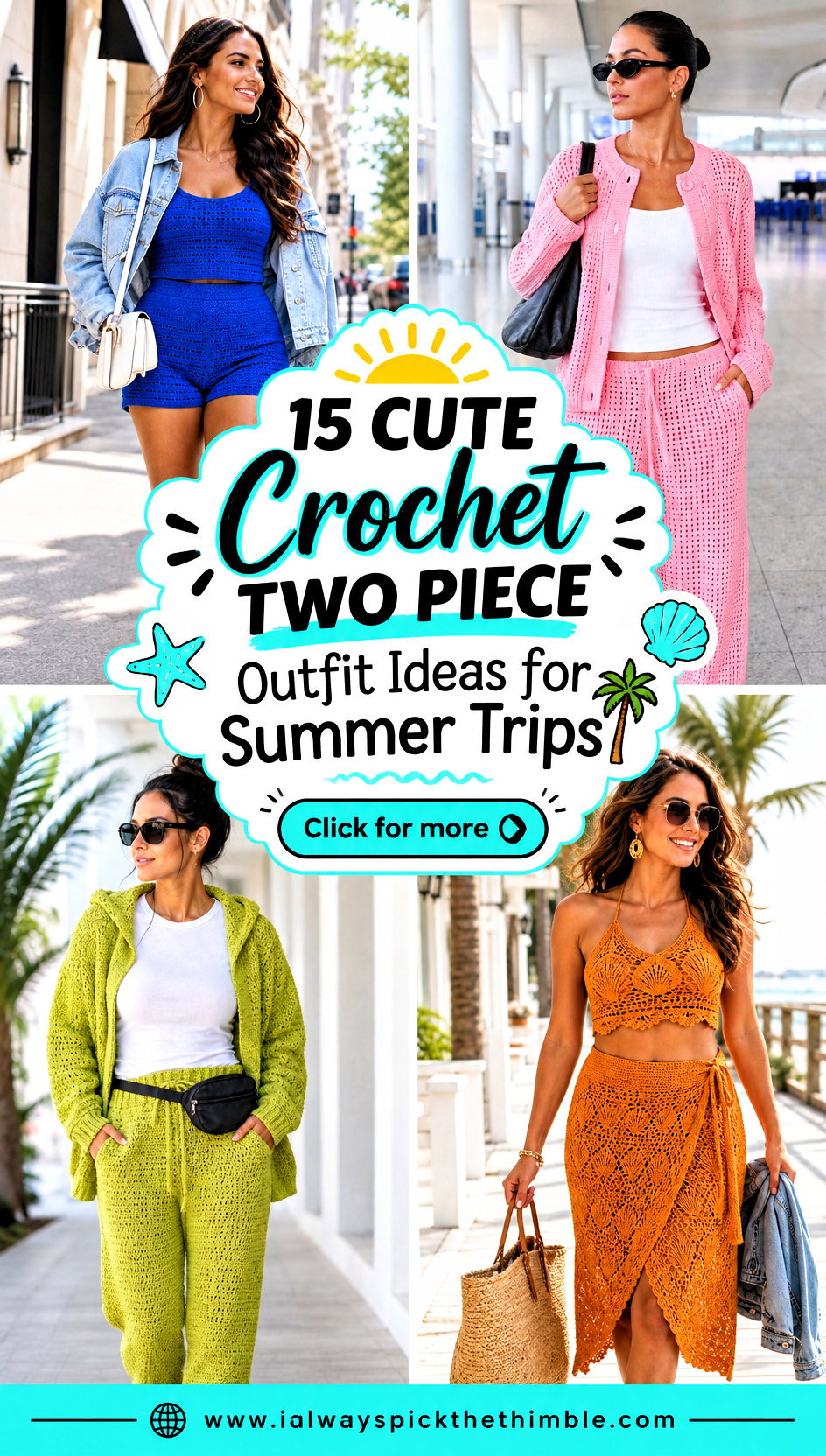 15 Cute Crochet Two Piece Outfit Ideas for Summer Trips - 15 Cute Crochet Two Piece Outfit Ideas for Summer Trips