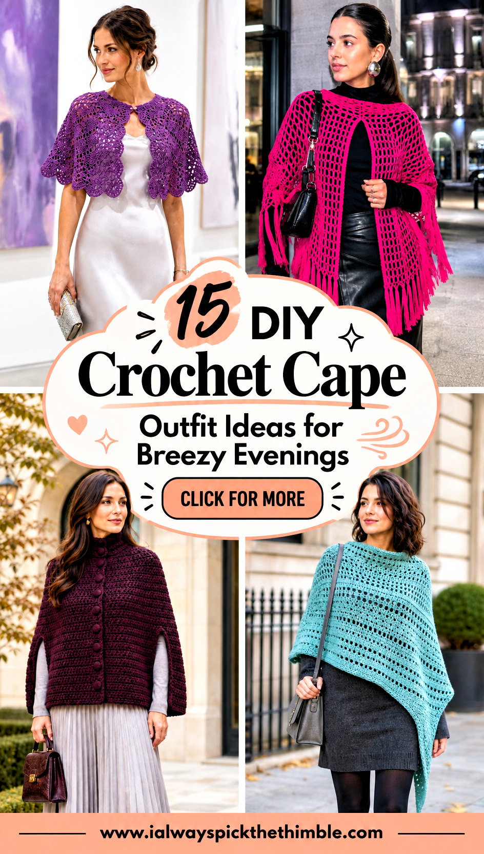 15 DIY Crochet Cape Outfit Ideas for Breezy Evenings - 15 DIY Crochet Cape Outfit Ideas for Breezy Evenings
