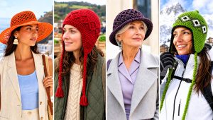 15 Diamond Crochet Hat Outfit Ideas for Cold Mornings