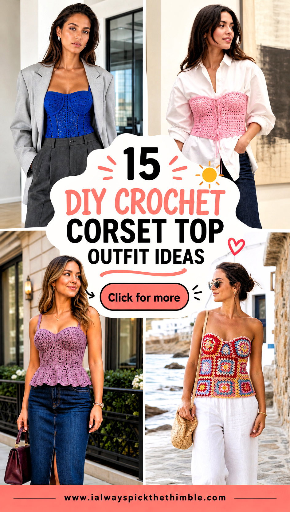 15 Diy Crochet Corset Top Outfit Ideas for Summer Days - 15 Diy Crochet Corset Top Outfit Ideas for Summer Days