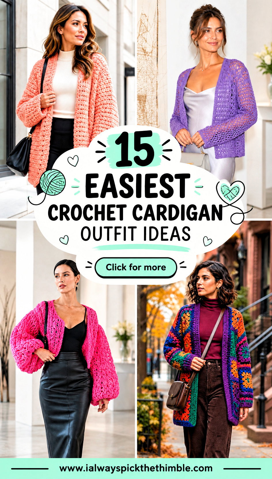 15 Easiest Crochet Cardigan Outfit Ideas for Everyday Wear - 15 Easiest Crochet Cardigan Outfit Ideas for Everyday Wear