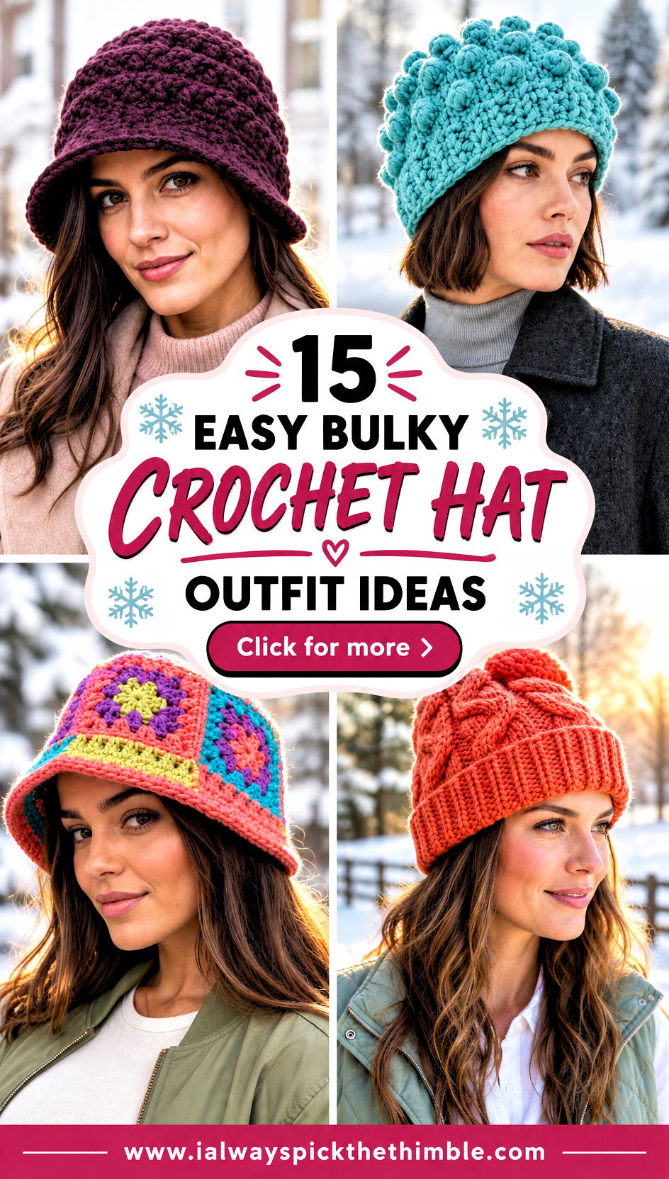 15 Easy Bulky Crochet Hat Outfit Ideas for Frosty Mornings - 15 Easy Bulky Crochet Hat Outfit Ideas for Frosty Mornings