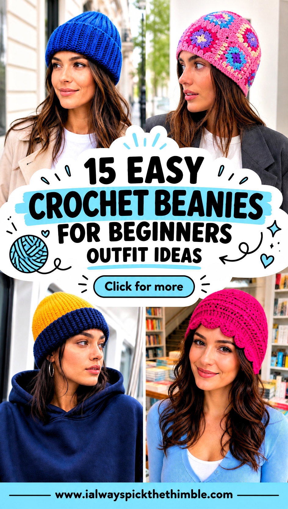 15 Easy Crochet Beanies for Beginners Outfit Ideas - 15 Easy Crochet Beanies for Beginners Outfit Ideas