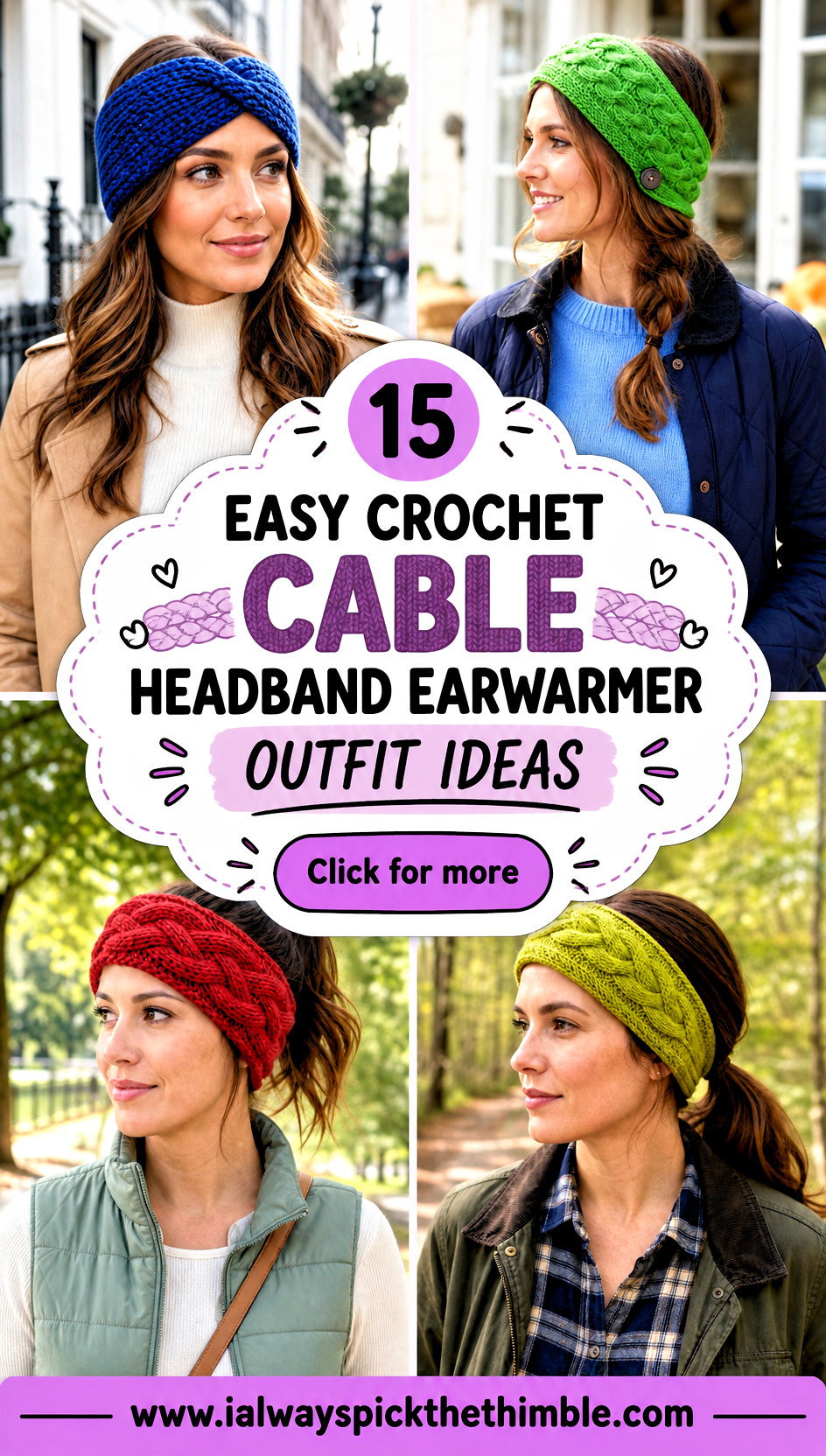 15 Easy Crochet Cable Headband Earwarmer Outfit Ideas - 15 Easy Crochet Cable Headband Earwarmer Outfit Ideas