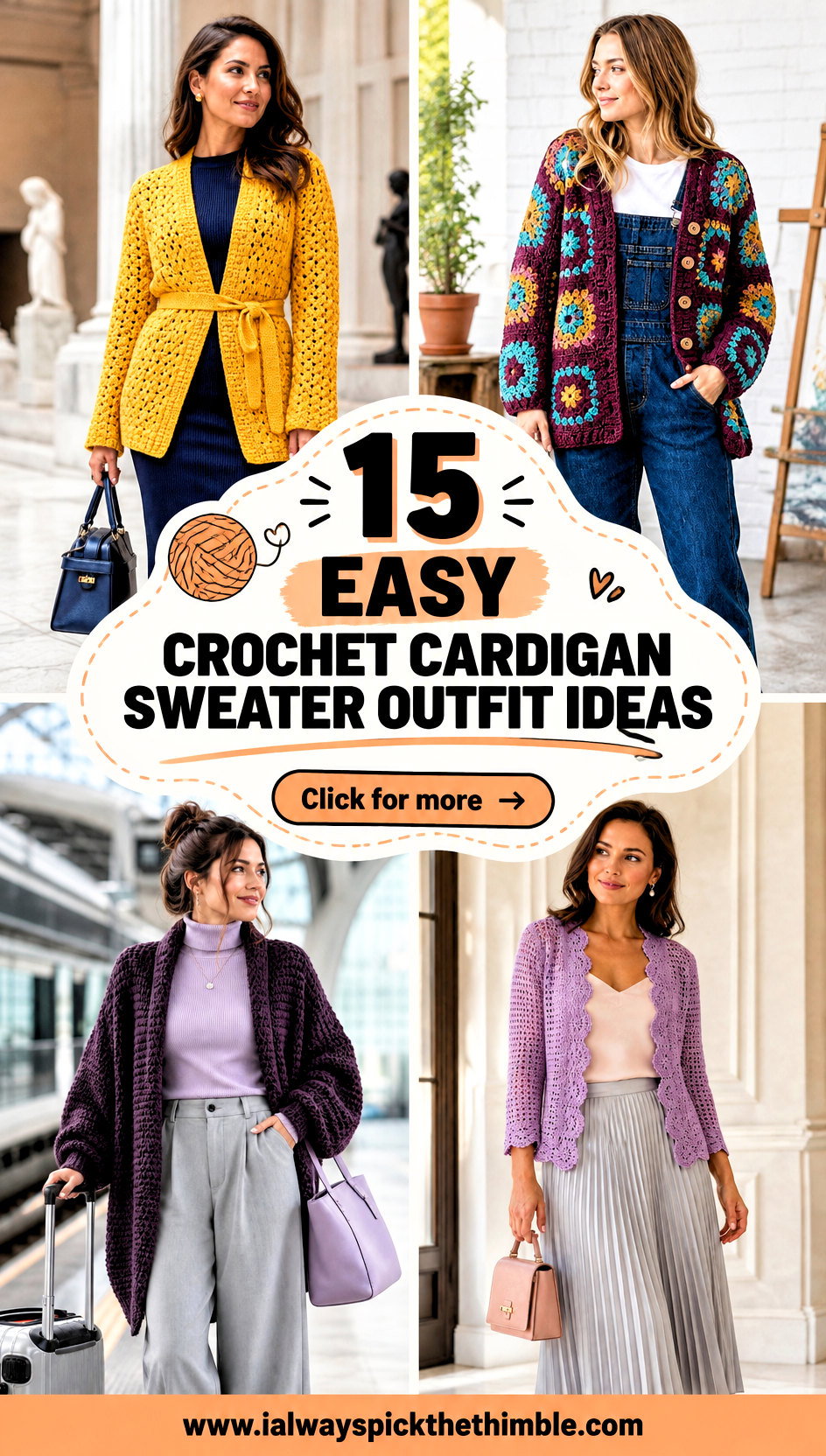 15 Easy Crochet Cardigan Sweater Outfit Ideas with Jeans - 15 Easy Crochet Cardigan Sweater Outfit Ideas with Jeans