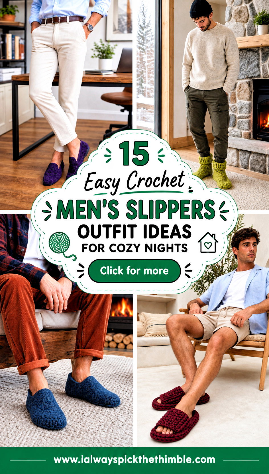 15 Easy Crochet Mens Slippers Outfit Ideas for Cozy Nights - 15 Easy Crochet Men’s Slippers Outfit Ideas for Cozy Nights