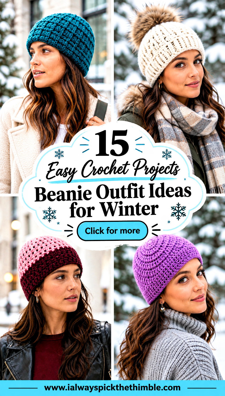 15 Easy Crochet Projects Beanie Outfit Ideas for Winter - 15 Easy Crochet Projects Beanie Outfit Ideas for Winter