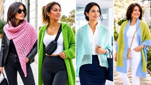 15 Easy Crochet Shawls Outfit Ideas for Breezy Evenings