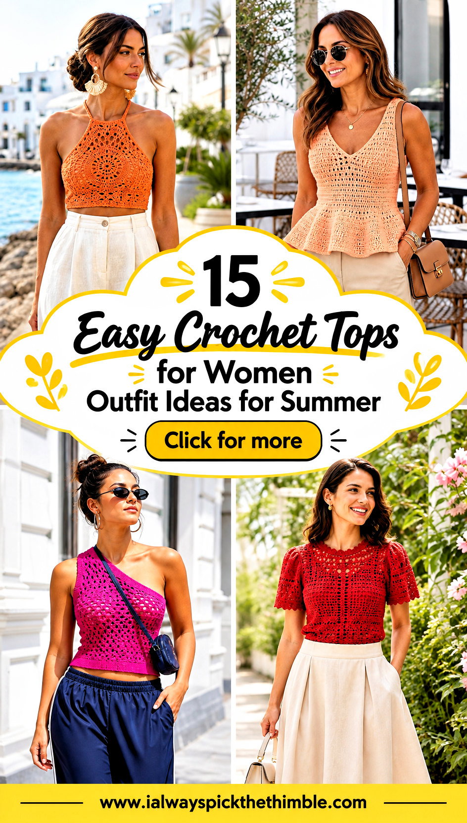 15 Easy Crochet Tops for Women Outfit Ideas for Summer - 15 Easy Crochet Tops for Women Outfit Ideas for Summer