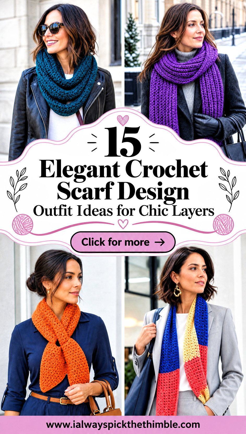 15 Elegant Crochet Scarf Design Outfit Ideas for Chic Layers - 15 Elegant Crochet Scarf Design Outfit Ideas for Chic Layers