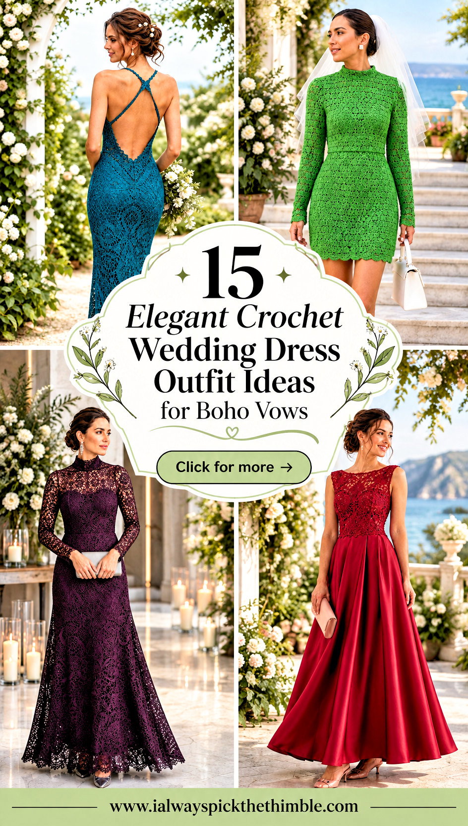 15 Elegant Crochet Wedding Dress Outfit Ideas for Boho Vows - 15 Elegant Crochet Wedding Dress Outfit Ideas for Boho Vows