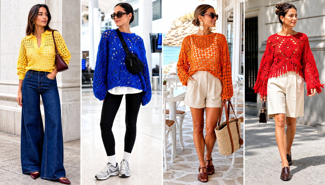 15 Farm Rio Crochet Sweater Outfit Ideas for Bold Layering