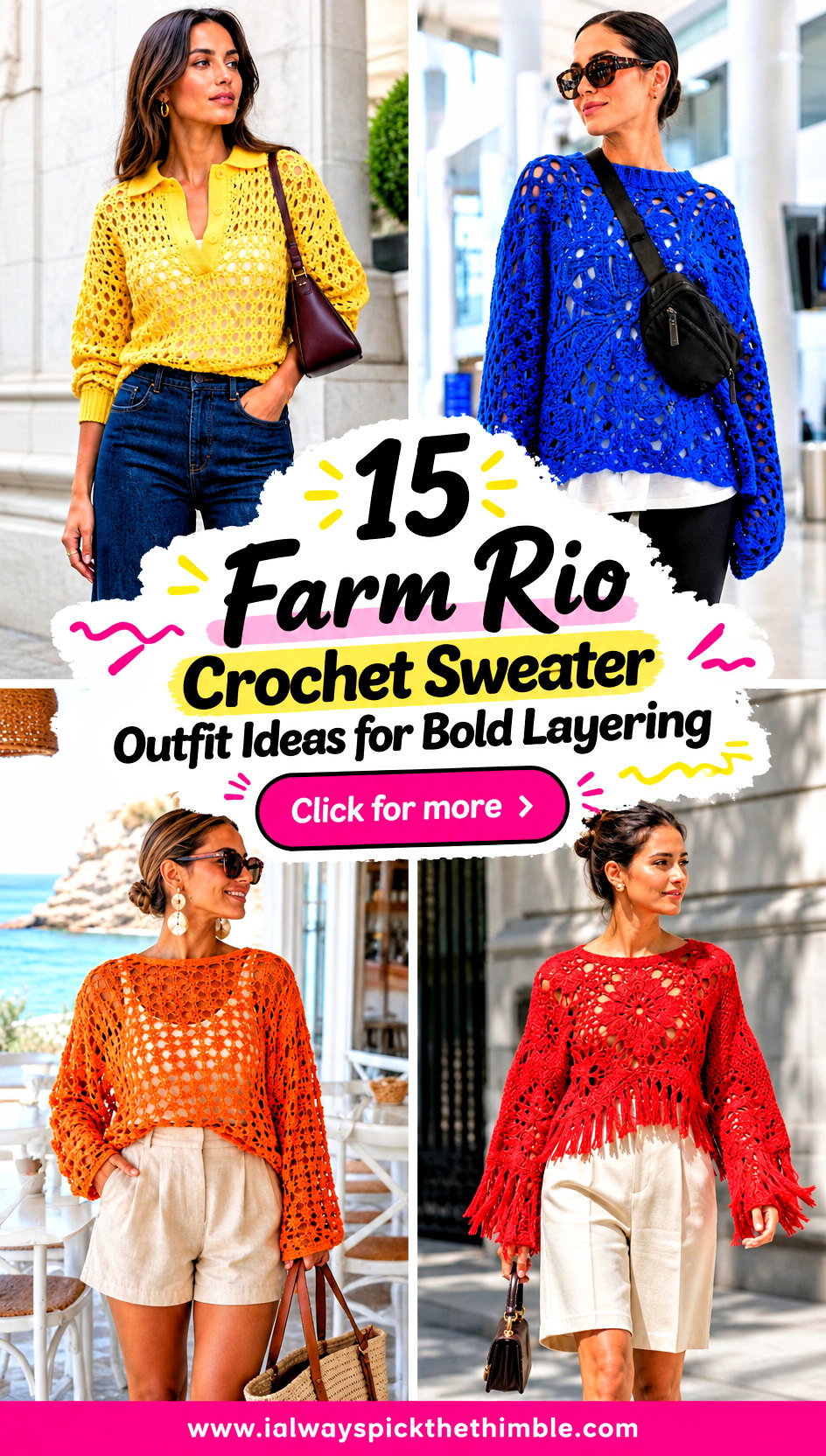 15 Farm Rio Crochet Sweater Outfit Ideas for Bold Layering - 15 Farm Rio Crochet Sweater Outfit Ideas for Bold Layering