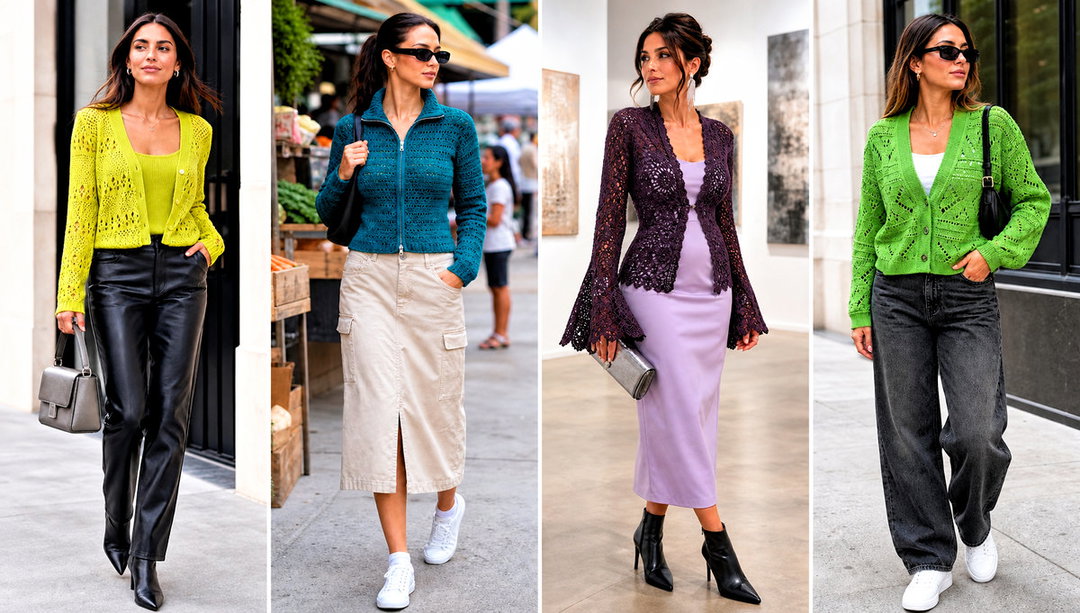 15 Fitted Crochet Cardigan Outfit Ideas for Polished Looks