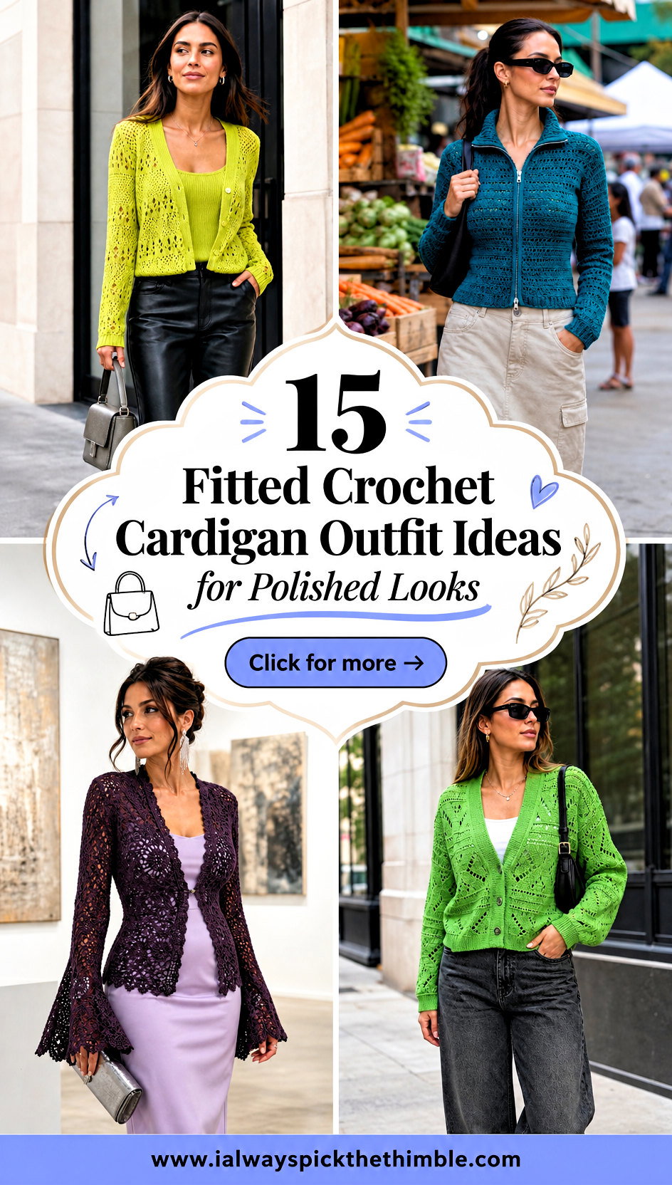 15 Fitted Crochet Cardigan Outfit Ideas for Polished Looks - 15 Fitted Crochet Cardigan Outfit Ideas for Polished Looks