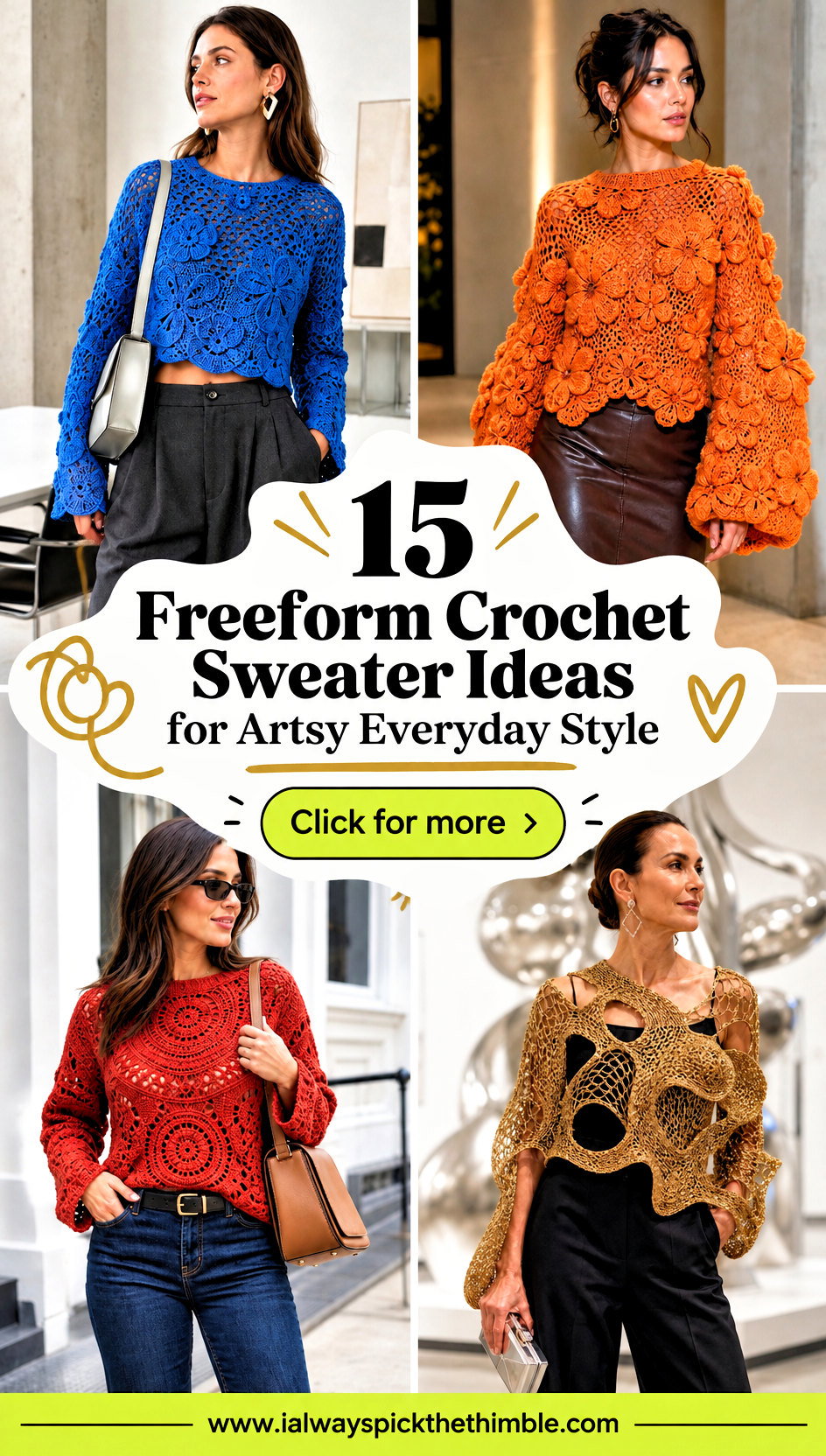 15 Freeform Crochet Sweater Ideas for Artsy Everyday Style - 15 Freeform Crochet Sweater Ideas for Artsy Everyday Style