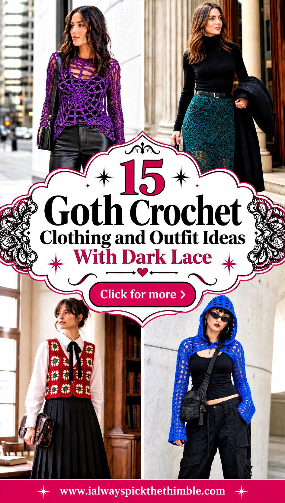 15 Goth Crochet Clothing and Outfit Ideas With Dark Lace - 15 Goth Crochet Clothing and Outfit Ideas With Dark Lace