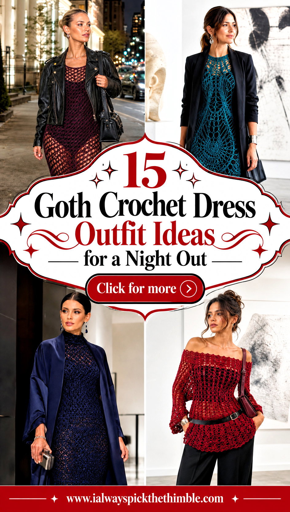 15 Goth Crochet Dress Outfit Ideas for a Night Out - 15 Goth Crochet Dress Outfit Ideas for a Night Out