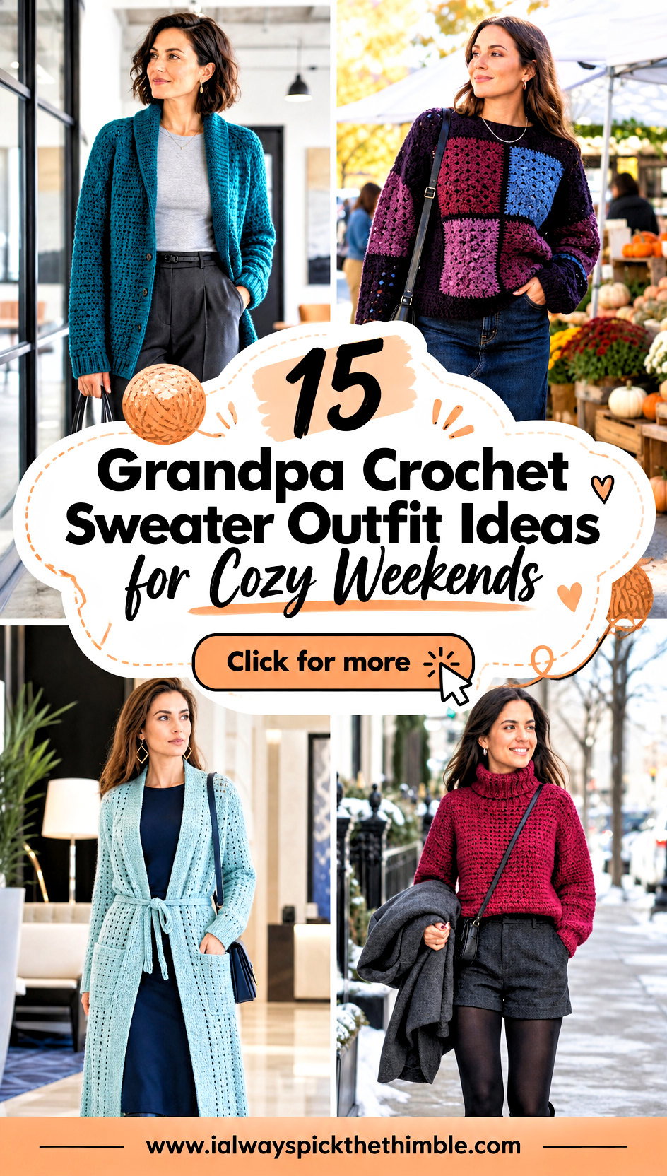 15 Grandpa Crochet Sweater Outfit Ideas for Cozy Weekends - 15 Grandpa Crochet Sweater Outfit Ideas for Cozy Weekends