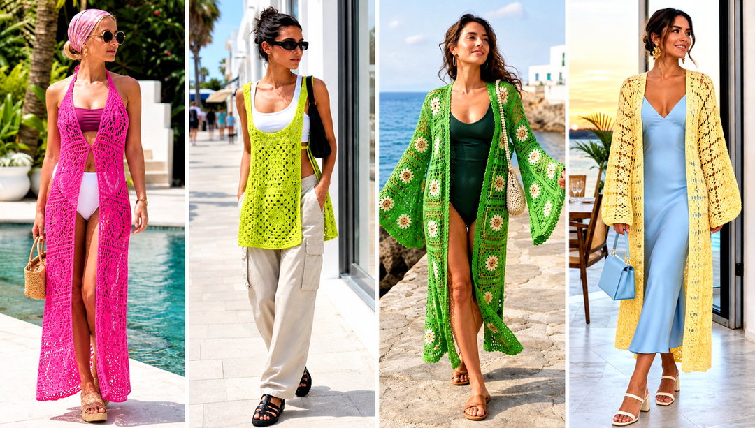 15 Granny Square Beach Cover Up Outfit Ideas for Sunny Trips