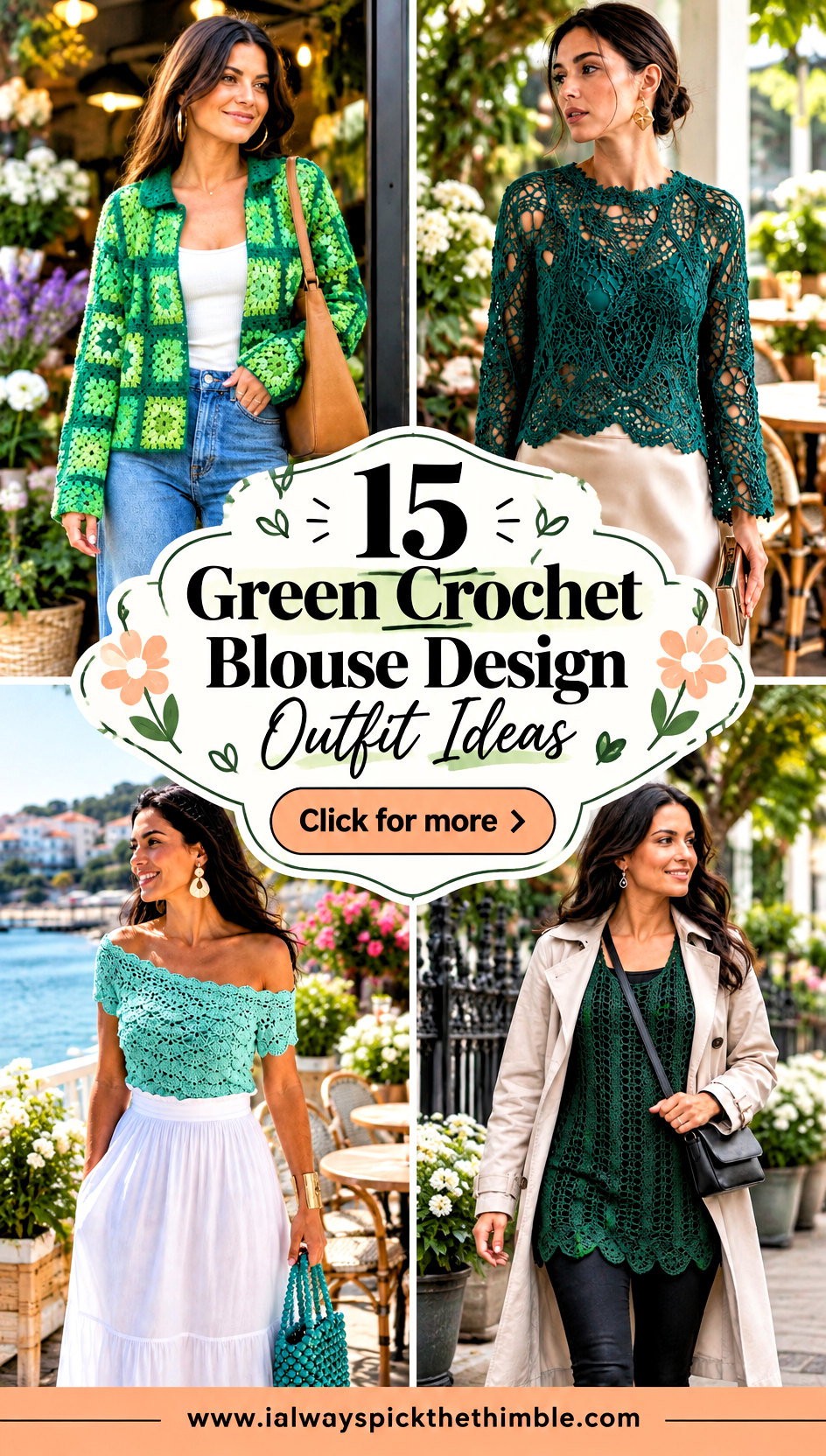 15 Green Crochet Blouse Design Outfit Ideas for Brunch Plans - 15 Green Crochet Blouse Design Outfit Ideas for Brunch Plans