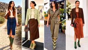 15 Green and Brown Crochet Boots Outfit Ideas for Fall Walks