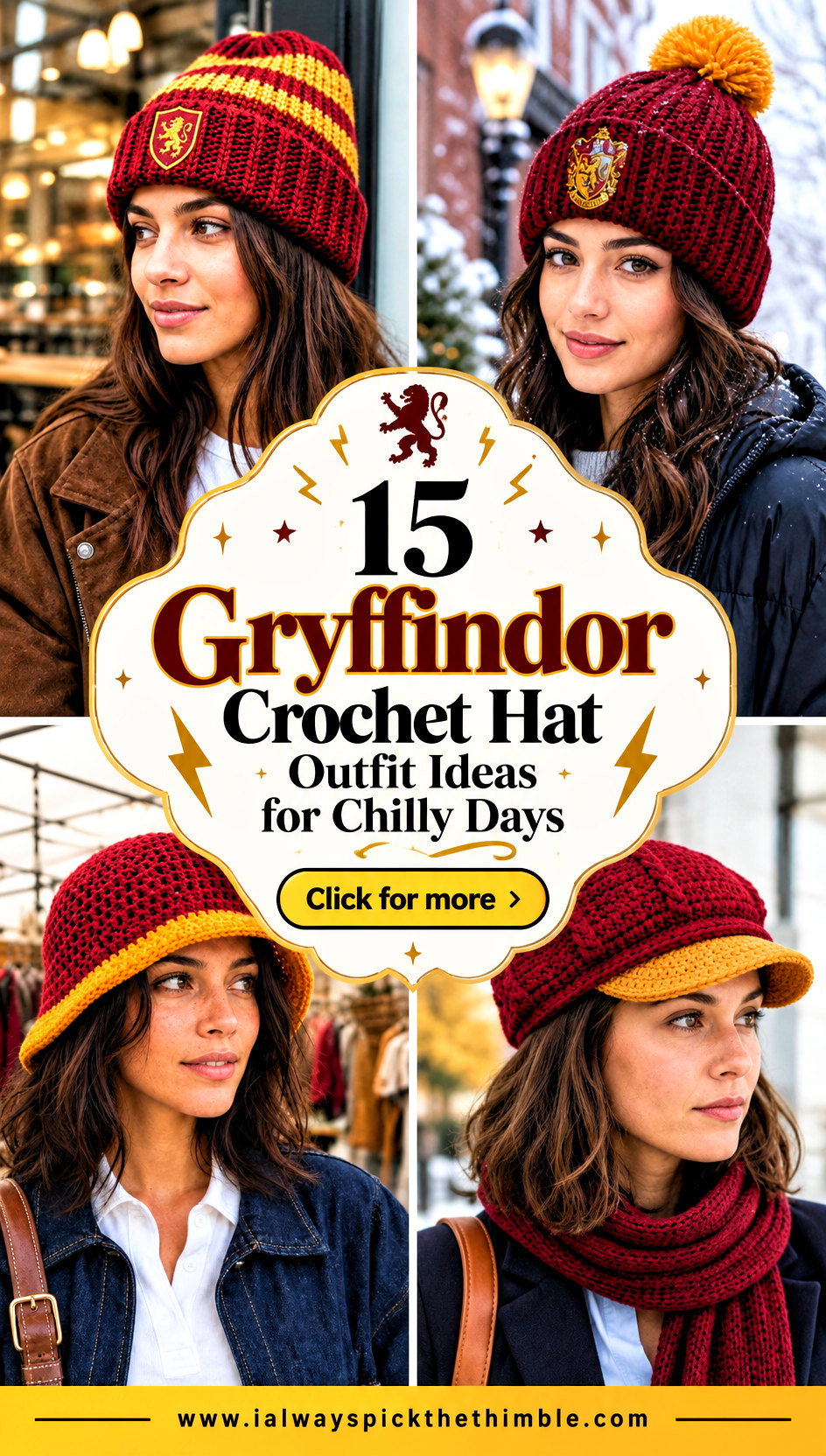 15 Gryffindor Crochet Hat Outfit Ideas for Chilly Days - 15 Gryffindor Crochet Hat Outfit Ideas for Chilly Days