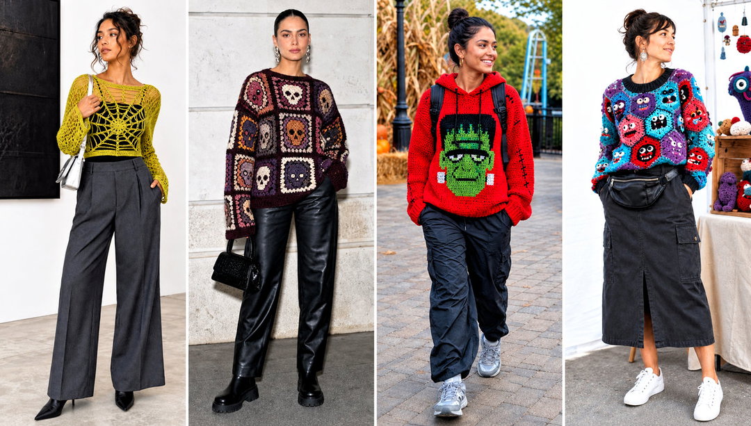 15 Halloween Crochet Jumper Outfit Ideas for Spooky Nights