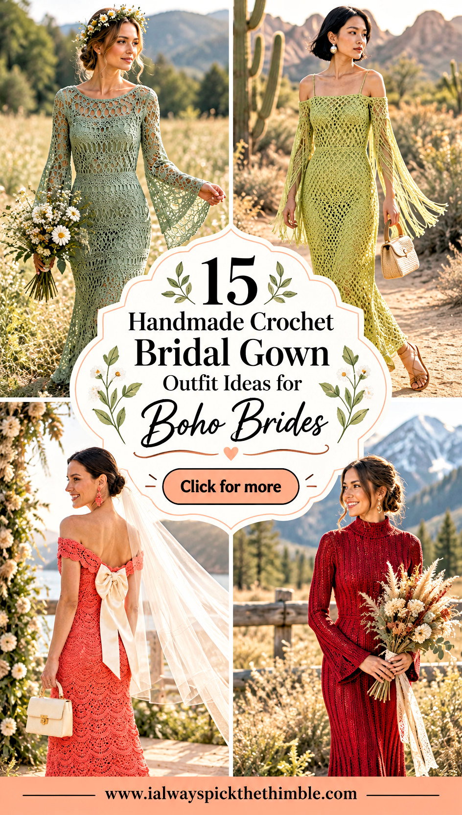 15 Handmade Crochet Bridal Gown Outfit Ideas for Boho Brides - 15 Handmade Crochet Bridal Gown Outfit Ideas for Boho Brides