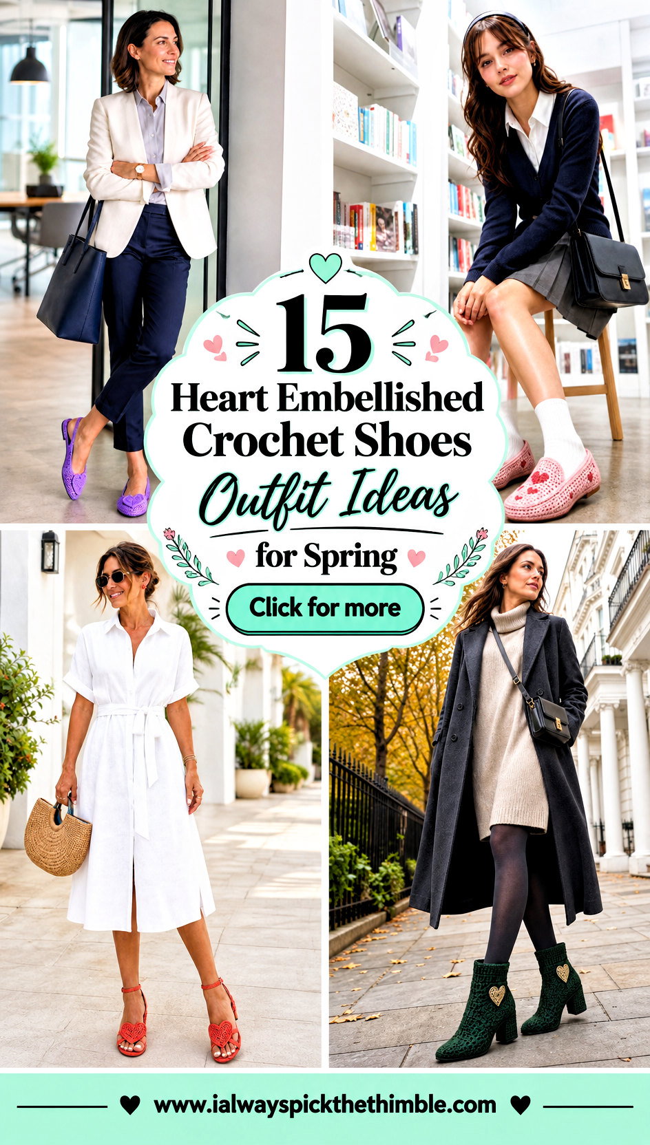 15 Heart Embellished Crochet Shoes Outfit Ideas for Spring - 15 Heart Embellished Crochet Shoes Outfit Ideas for Spring