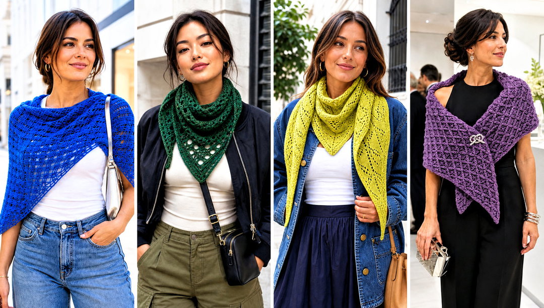 15 Hearty Diamonds Shawl by K.A.M.E. Crochet Outfit Ideas