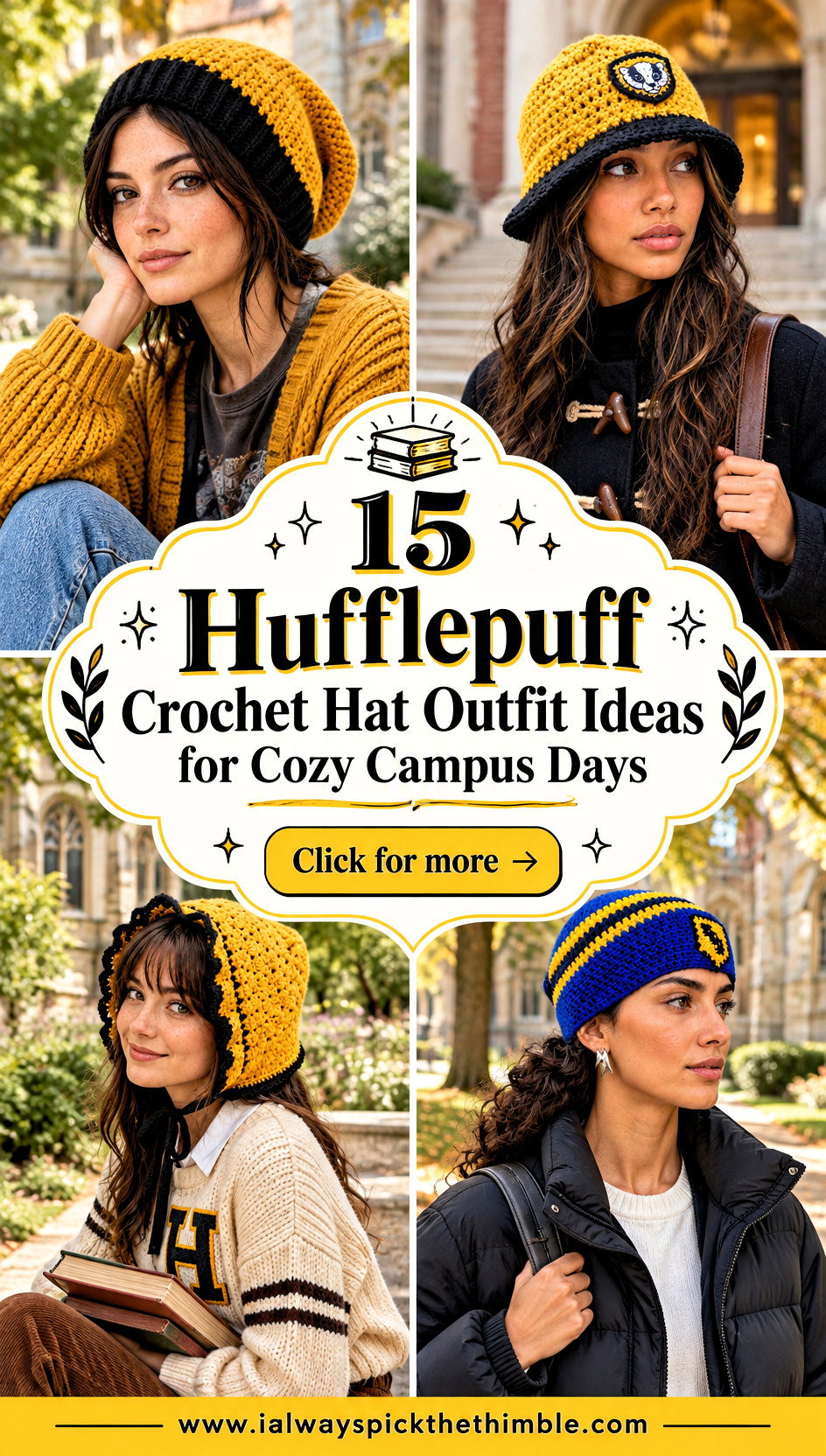 15 Hufflepuff Crochet Hat Outfit Ideas for Cozy Campus Days - 15 Hufflepuff Crochet Hat Outfit Ideas for Cozy Campus Days