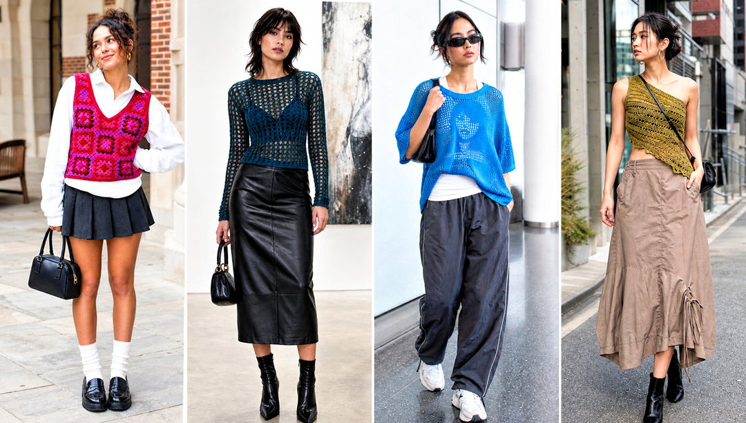 15 Hysteric Glamour Crochet Top Outfit Ideas for Streetwear