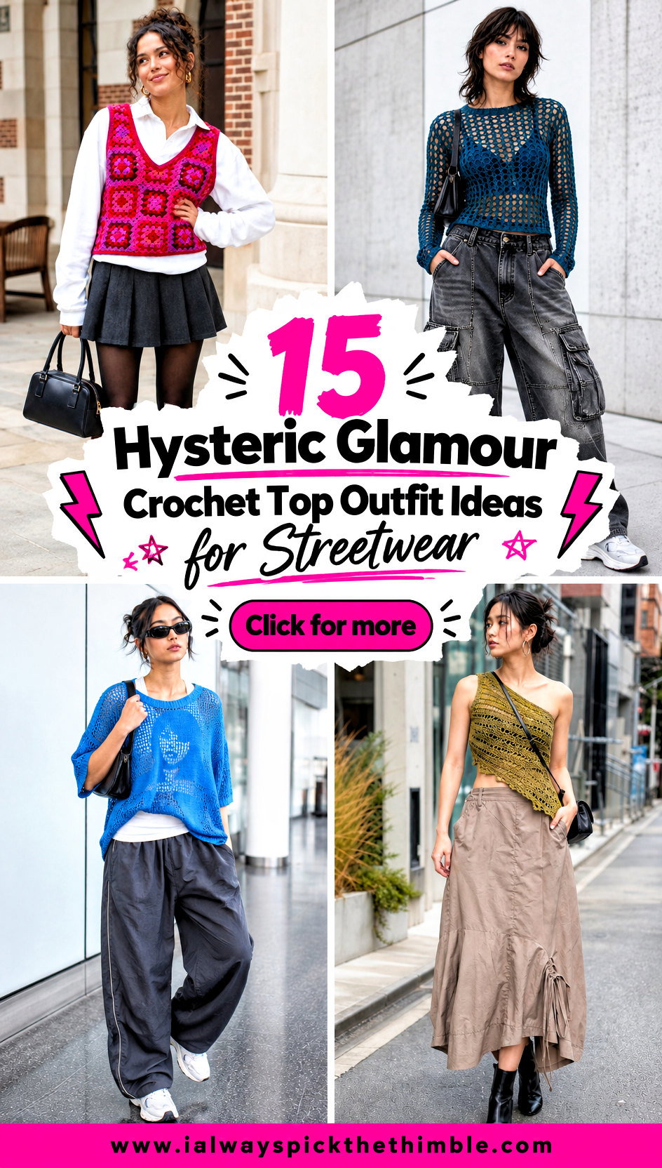 15 Hysteric Glamour Crochet Top Outfit Ideas for Streetwear - 15 Hysteric Glamour Crochet Top Outfit Ideas for Streetwear