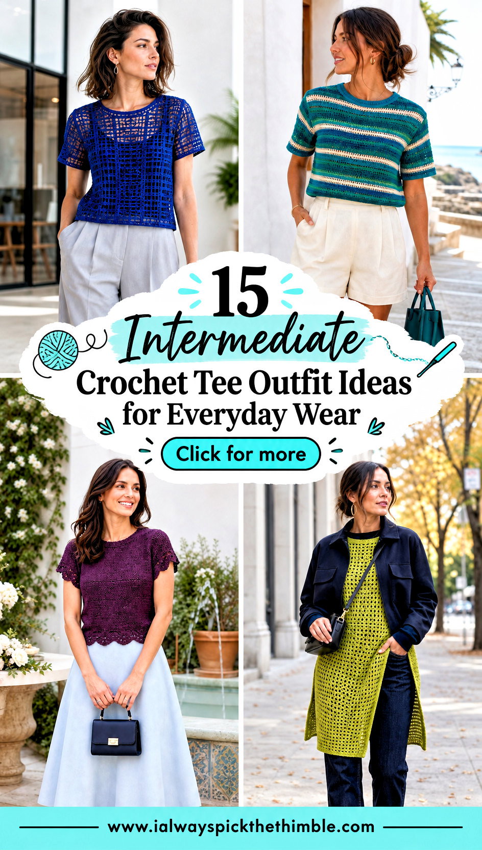 15 Intermediate Crochet Tee Outfit Ideas for Everyday Wear - 15 Intermediate Crochet Tee Outfit Ideas for Everyday Wear