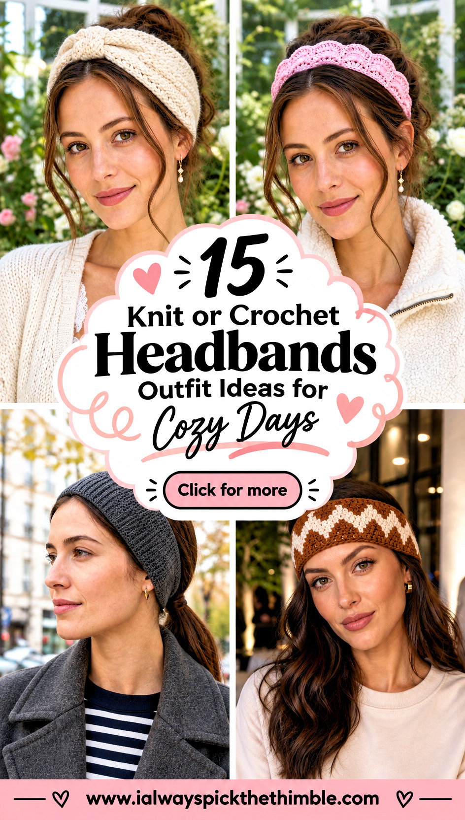 15 Knit or Crochet Headbands Outfit Ideas for Cozy Days - 15 Knit or Crochet Headbands Outfit Ideas for Cozy Days