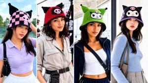 15 Kuromi Crochet Bucket Hat Outfit Ideas for Cute Looks