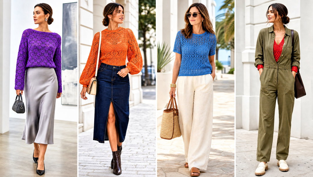 15 Lace Weight Crochet Sweater Outfit Ideas for Light Layers