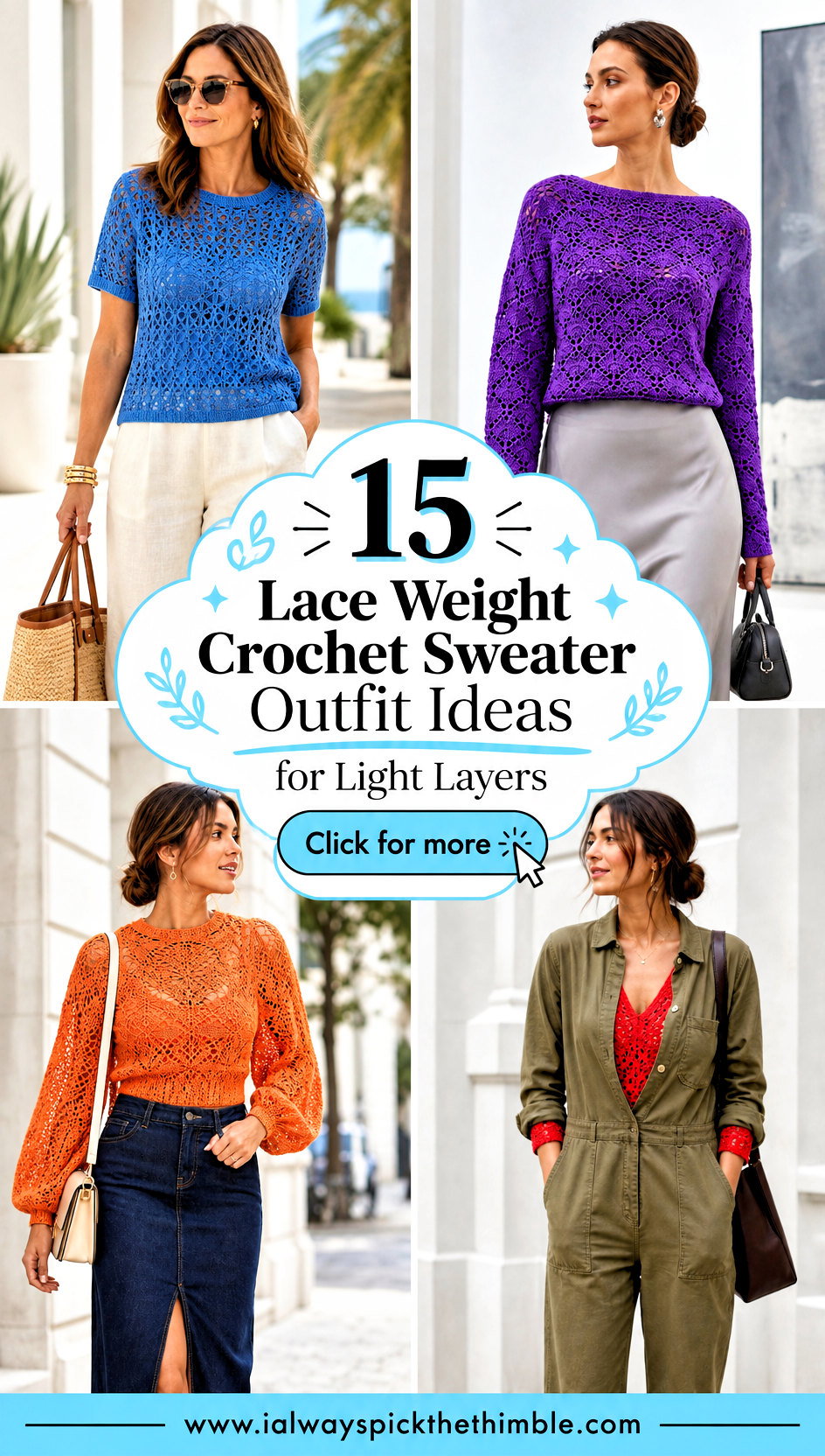 15 Lace Weight Crochet Sweater Outfit Ideas for Light Layers - 15 Lace Weight Crochet Sweater Outfit Ideas for Light Layers