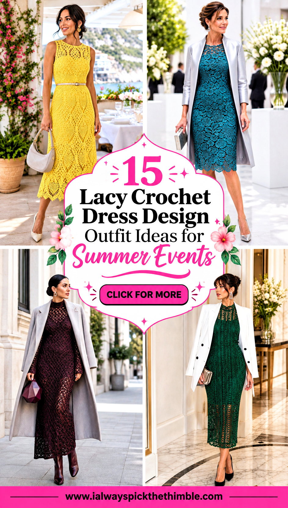15 Lacy Crochet Dress Design Outfit Ideas for Summer Events - 15 Lacy Crochet Dress Design Outfit Ideas for Summer Events