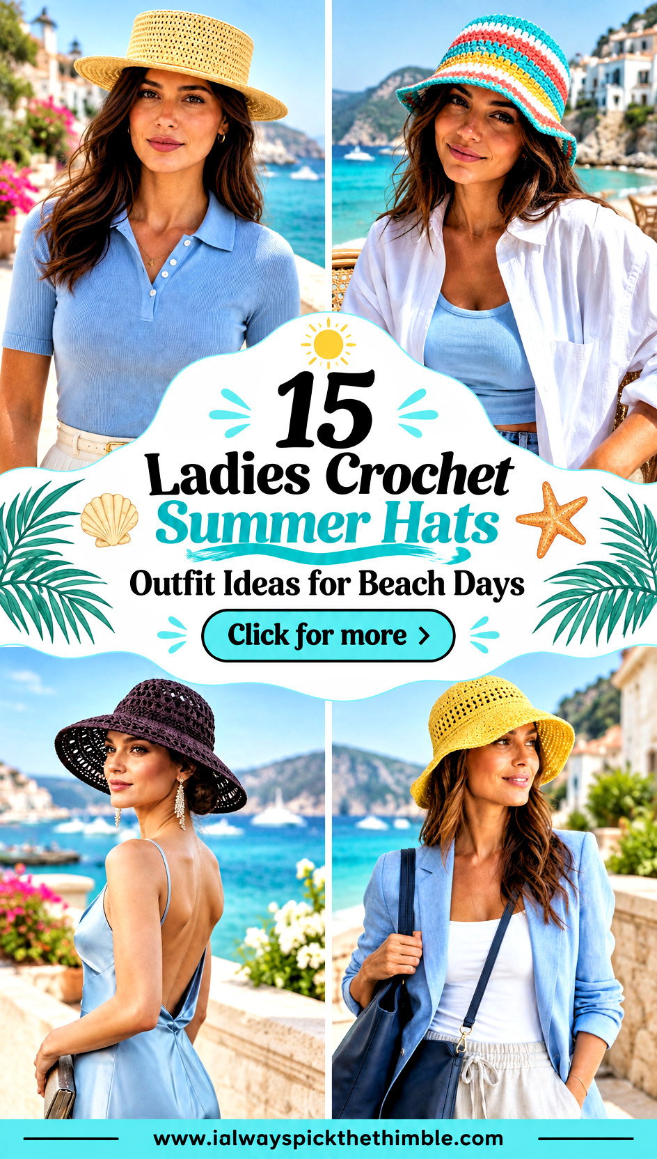 15 Ladies Crochet Summer Hats Outfit Ideas for Beach Days - 15 Ladies Crochet Summer Hats Outfit Ideas for Beach Days