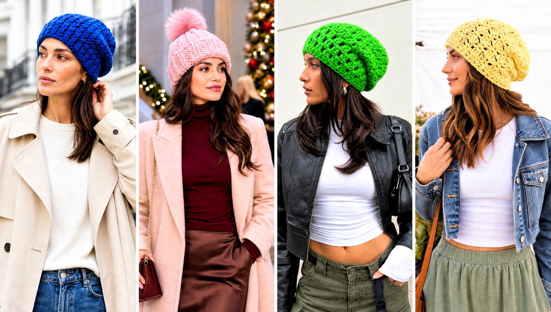 15 Large Crochet Beanie Outfit Ideas for Cozy Layers