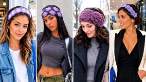 15 Lavender Crochet Flower Headband Outfit Ideas for Spring