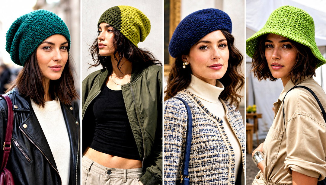 15 Lemon Peel Stitch Crochet Hat Outfit Ideas for Warmth