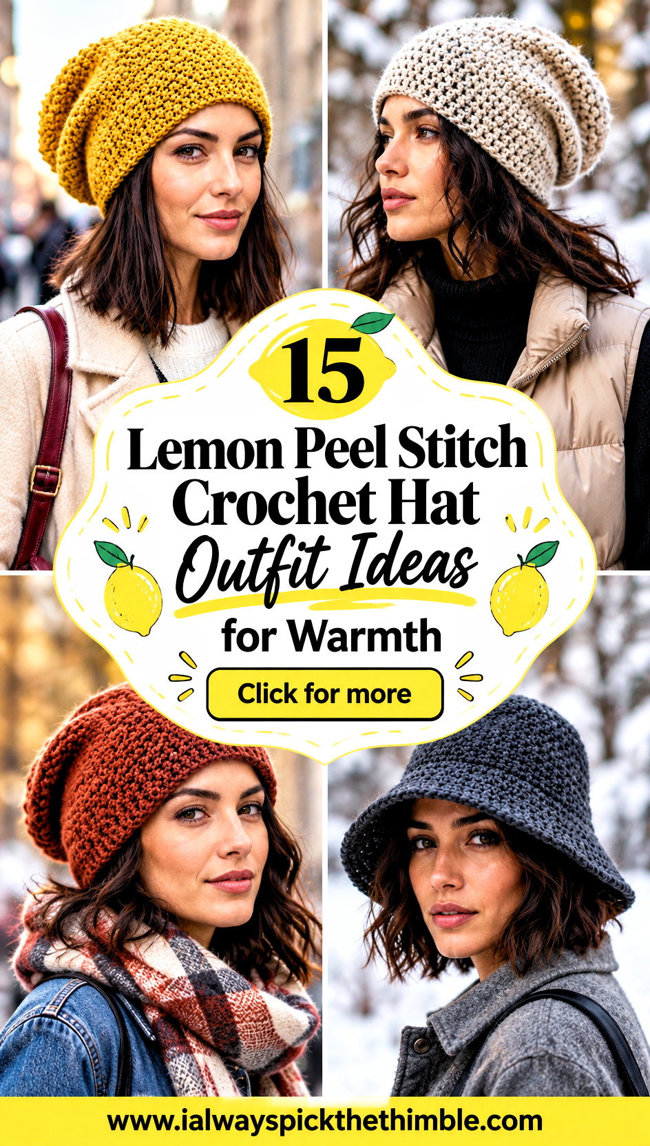 15 Lemon Peel Stitch Crochet Hat Outfit Ideas for Warmth - 15 Lemon Peel Stitch Crochet Hat Outfit Ideas for Warmth